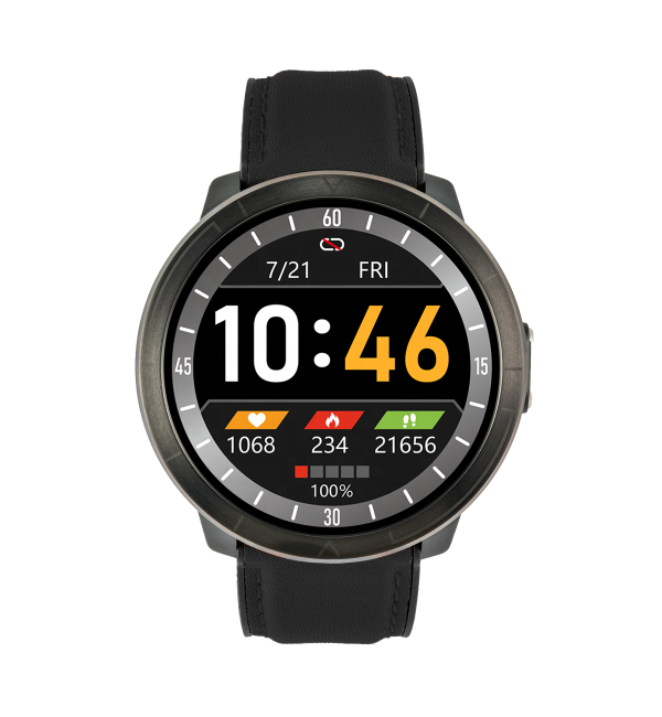 Watchmark - Kardiowatch WM18 Plus Pelle nera